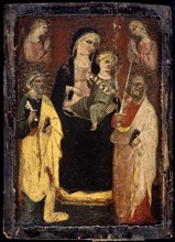 'Madonna and Child enthroned with Saints Peter and Paul', c1400. Artist: Master of San Jacopo a Muciano