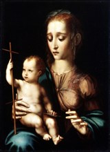 'Madonna and Child with a Cross-shaped Distaff', 1570s. Artist: Luis de Morales