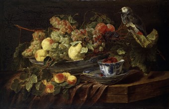 'Still Life with Fruit and Parrot', 1645.  Artist: Jan Fyt