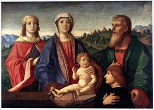 'Madonna and Child with Saints and Donator', c1504. Artist: Pasqualino Veneto