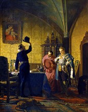 'False Dmitry takes an oath of allegiance to King Sigismund III Vasa', 1874.  Artist: Nikolay Nevryov