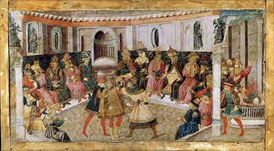 'The Assassination of Julius Caesar', 15th century.  Artist: Apollonio di Giovanni di Tommaso