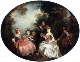 'Concert in a Park', 18th century.  Artist: Nicolas Lancret