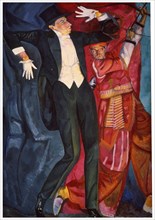 'Portrait of the stage producer Vsevolod Meyerhold', 1916. Artist: Boris Grigor'yev