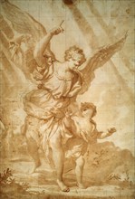 'Guardian Angel', 17th century. Artist: Domenico Piola I