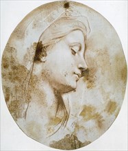 'Head of the Virgin', late 17th or 18th century.  Artist: Louis de Boullogne II