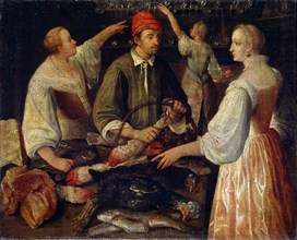 'In a shop', late 16th or early 17th century. Artist: Lodewijk Toeput