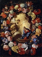 'The Annunciation with Flowers', 17th or early 18th century. Creator: Carlo Maratti.