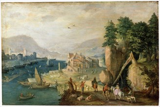 'A Town in the Mountains', 17th century. Artist: Anton Mirou