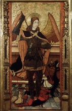 'The Archangel Michael weighing the Souls of the Dead', early 16th century.  Artist: Pere Espalargues the younger