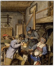 'In a Tavern', 1677.  Artist: Adriaen van Ostade