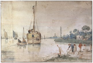 'A Barge with Hay', c1625-c1634 Artist: Hendrick Avercamp