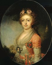 Portrait of Grand Duchess Alexandra Pavlovna (1783-1801), Daughter of Emperor Paul I, c1798.