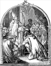 Baptism of Saxon leader Widukind, 1840.