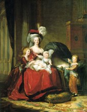 Marie Antoinette and her children', 1787.