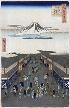Surugacho (One Hundred Famous Views of Edo), 1856-1858.  Creator: Hiroshige, Utagawa (1797-1858).