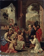 The Baptism of St. Cornelius the Centurion', 17th century. Creator: Corneille, Michel, the Elder (ca. 1601-1664).