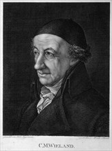 Portrait of the Poet and writer Christoph Martin Wieland (1733-1813), 19th century. Creator: Steinla, Moritz (1791-1858).