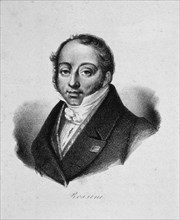 Portrait of the composer Gioachino Antonio Rossini (1792-1868), 19th century. Creator: French master.