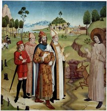 Saint Giles and King Wamba at the royal hunt', c1470-1480. Creator: German master.
