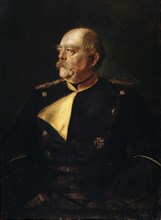 Portrait of Chancellor Otto von Bismarck in Uniform', (1815-1898), 19th century.  Creator: Lenbach, Franz, von (1836-1904).