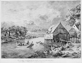 A mill on the banks of the River', 1774. Creator: Boissieu, Jean-Jacques, de (1736-1810).