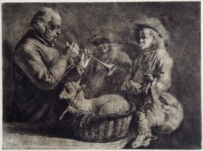 The Oboist'.  Creator: Boissieu, Jean-Jacques, de (1736-1810).