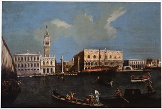 Grand Canal, Piazzetta and Doge's Palace in Venice', 18th century. Creator: Canaletto, (Circle)  .