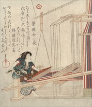 Hataori (Weaving), c1829.  Creator: Shigenobu, Yanagawa (1787-1832).