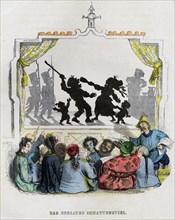 The Berlin Shadowplay, 1840s.  Creator: Grandville, Jean-Jacques (1803-1847).