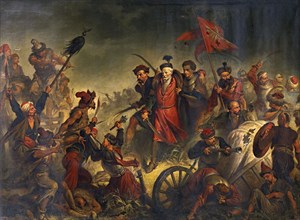 Death of Stanislaw Zolkiewski in a Battle of Cecora 1620', 1877. Creator: Eljasz-Radzikowski, Walery (1841-1905).