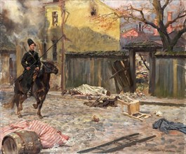 The Raid (Pogrom)', 1907. Creator: Kossak, Wojciech (1856-1942).