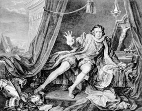 David Garrick as Richard III, 1746.  Creator: Hogarth, William (1697-1764).