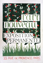 Poster for the Gallery "L'Art Nouveau", Paris, 1896.  Creator: Vallotton, Felix Edouard (1865-1925).