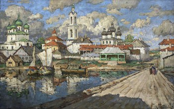 View of an Old Town', 1919.  Creator: Gorbatov, Konstantin Ivanovich (1876-1945).