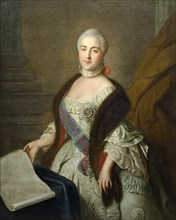 Catherine II as Grand Duchess Ekaterina Alekseyevna', 1762. Creator: Argunov, Ivan Petrovich (1729-1802).