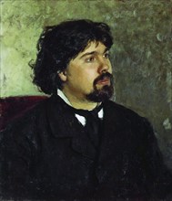 Portrait of the artist Vasily Surikov', (1848-1916), 1885. Creator: Repin, Ilya Yefimovich (1844-1930).