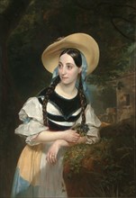 Portrait of the singer Fanny Tacchinardi Persiani', (1812-1867), 1834. Creator: Briullov, Karl Pavlovich (1799-1852).