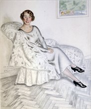 Lady in Interior', 1925. Creator: Kustodiev, Boris Michaylovich (1878-1927).