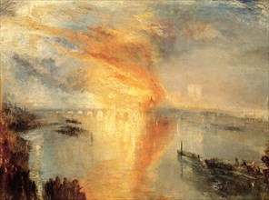 The Burning of the Houses of Parliament', 1834. Creator: Turner, Joseph Mallord William (1775-1851).