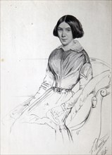Portrait of Ekaterina Martynova, sister of Nikolay Martynov', 1846. Creator: Wagner, Ludwig (?-1870).