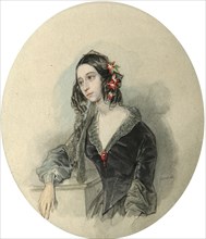 Portrait of the poetess Yevdokiya Rostopchina', (1811-1858), 1846. Creator: Sokolov, Pyotr Fyodorovich (1791-1848).