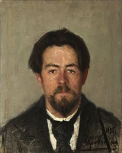 Portrait of the author Anton Chekhov', (1860-1904), 1895.  Creator: Kravchenko, Nikolai Ivanovich (1867-after 1937).