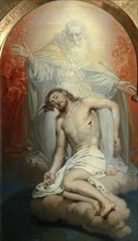 God the Father lamenting over the dead Christ'.  Creator: Borovikovsky, Vladimir Lukich (1757-1825).