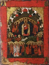 In Thee Rejoiceth, late 15th century. Creator: Russian icon.