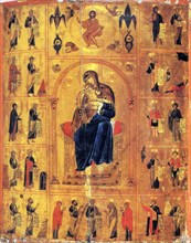 Virgin and Child with Saints, early 12th century.  Creator: Byzantine icon.