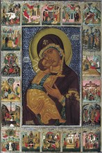 The Virgin of Vladimir, 16th century.  Creator: Russian icon.