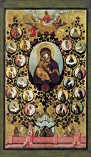 Apotheosis of the Virgin of Vladimir, 1668.  Creator: Ushakov, Simon (Pimen) Fyodorovich (1626-1686).