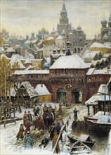 Moscow in the 17th Century, end of 19th - early 20th century. Creator: Vasnetsov, Appolinari Mikhaylovich (1856-1933).