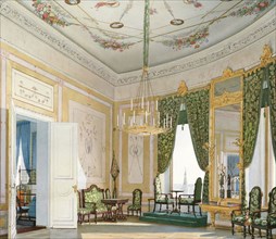 Corner living room of the Nicholas Palace in the Moscow Kremlin, 1847.  Creator: Klages, Fyodor Andreyevich (1812-1890).
